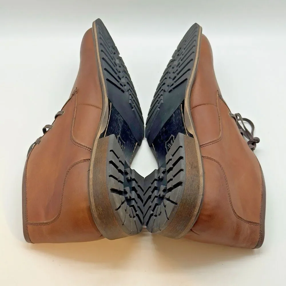 Andrew Marc Woodside AM 1022 Leather Chukka Men's 13 Brown Lace Up Ankle Boots